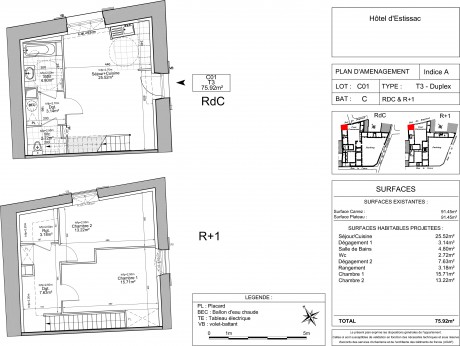 C01 T3 Duplex - Hôtel d’Estissac