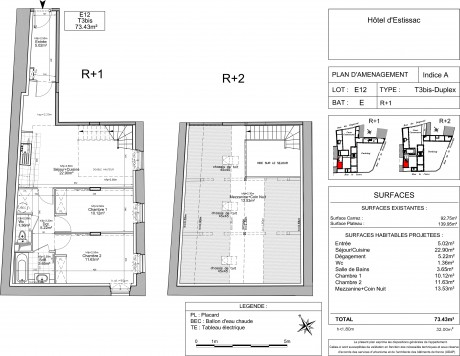 E12 T3 Duplex - Hôtel d’Estissac