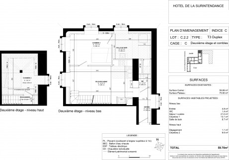 C22 T3 Duplex - Hôtel Surintendance